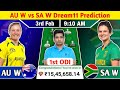 AU W vs SA W 1'st ODI Match Dream11 Team, AU W vs SA W Dream11, AU W vs SA W Dream11 Team Prediction