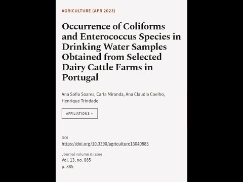 Occurrence of Coliforms and Enterococcus Species in Drinking Water Samples Obtained f... | RTCL.TV