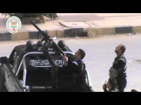 التصدي للطيران الأسدي من قبل قائد لواء شهداء بدر خالد حياني في حي الأشرفية في مدينة حلب