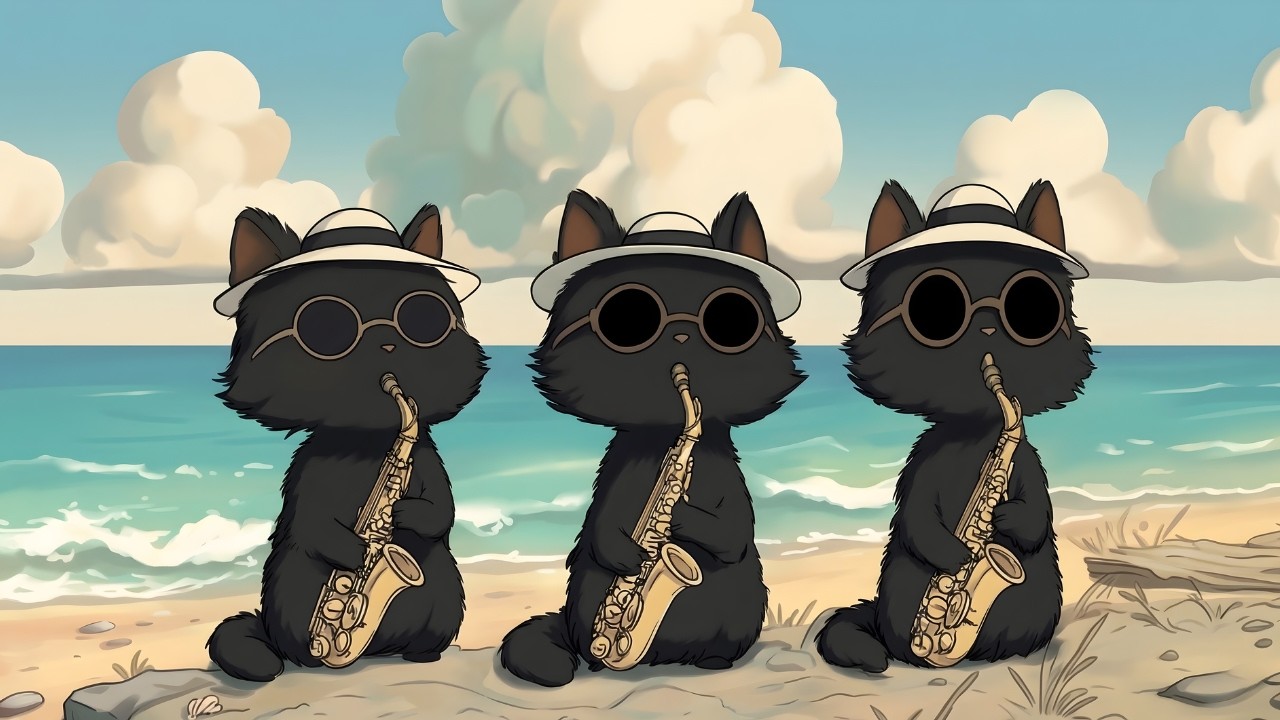 Black Cat Sax Night – Smooth Night Jazz for Work, Study, and Chill