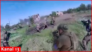 "Go, go, open fire" - Footage of Foreign Legion fighters attacking houses where Russians were hiding