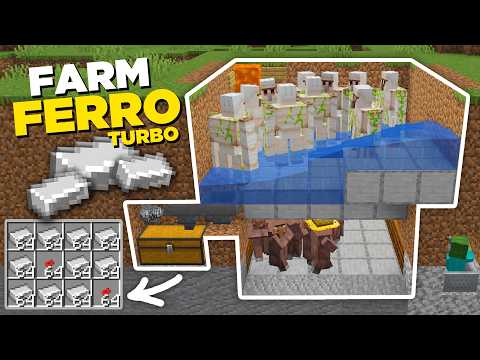 ✔️ TURBO IRON FARM for BEDROCK - EASY AND EFFICIENT - MINECRAFT 1.21 TUTORIAL