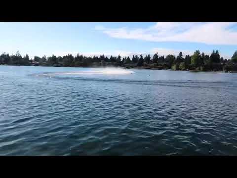 Two Pro boat ul-19’s battle it out