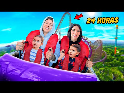 24 HOURS ON EXTREME ROLLER COASTERS 🎢 😱 Juan de Dios Pantoja