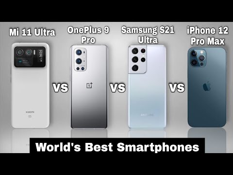 xioami mi 11 ultra vs  oneplus 9 pro vs samsung s21 ultra vs iphone 12 pro max specification