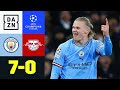 Haaland 5er Pack De Bruyne Hammer Manchester City RB Leipzig 7 0 UEFA Champions League DAZN