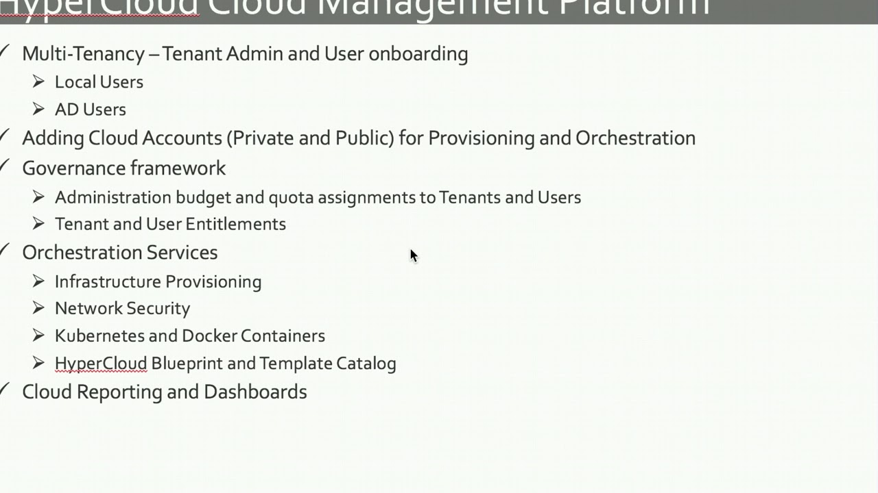 HyperGrid - HyperCloud Intro and Onboarding Users with HyperCloud Cloud Management Platform (CMP)