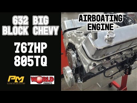 632ci Big Block Chevy Airboating Engine on the Dyno at Prestige Motorsports - 767HP 805TQ