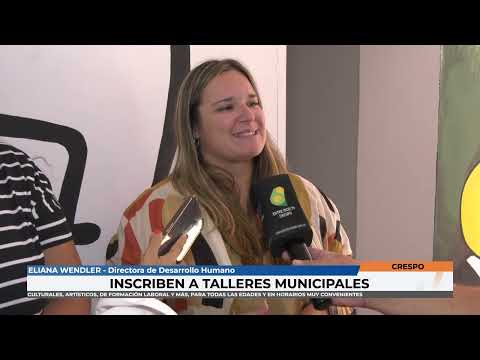 Crespo - Municipio inscribe a talleres de formación laboral, culturales, artísticos y más