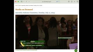 Maya Laing Speaks at California Assembly Judiciary Committee, Tuesday, July 11, 2023