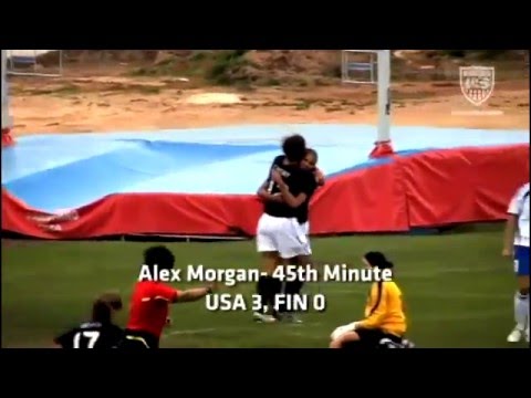 USWNT - Alex Morgan Goal 1 of 2 v. Finland (5th Int'l Goal) - March 7, 2011 - Algarve Cup 2011