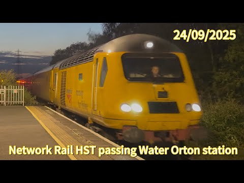 Network Rail HST class 43 (new measurement train) passing Water Orton train station 