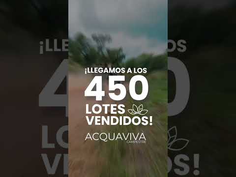 más de 450 lotes vendidos en ACQUAVIVA CAMPESTRE en Carmen de Apicala - Tolima