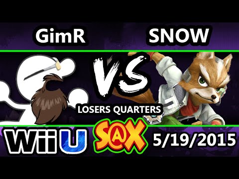 S@X - Snow (Fox) vs VGBC | GimR (G&W) SSB4 LQ - Smash wii U - Smash 4