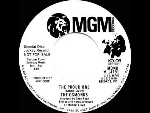1975 Osmonds - The Proud One (mono radio promo 45)
