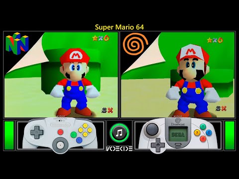 Super Mario 64 (Nintendo 64 vs Dreamcast) Real Hardware Comparison