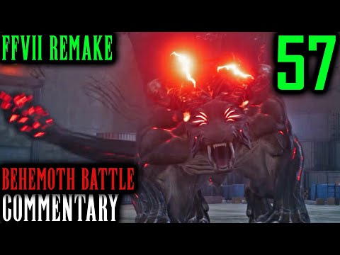 Final Fantasy VII Remake Walkthrough Part 57 - Behemoth Boss Fight - Subterranean Menace (Ch 14)