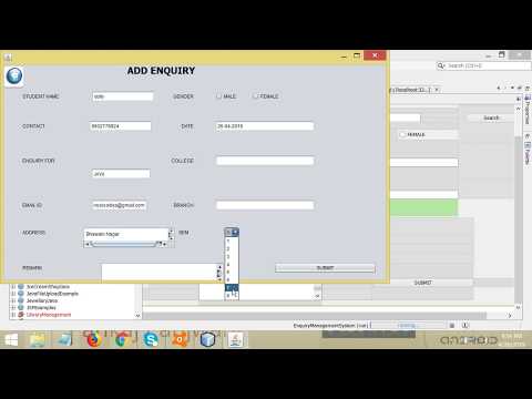 Coaching Enquiry Management System Java Swing Netbeans By Pankaj Panjwani