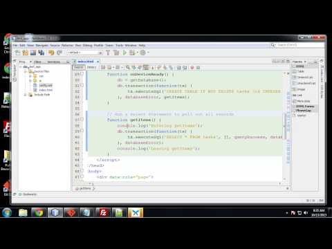 Learn to Build Mobile Apps from Scratch Chapter 23 Storage with Web SQL