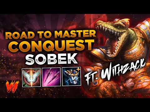 SOBEK, ESTE SUPPORT SABE COSAS ft. WithZack - Warchi - Smite Road to Master Conquest