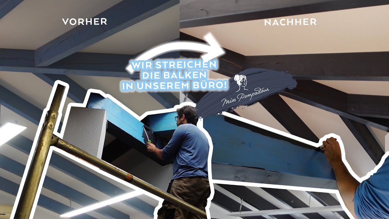 Heute gibt’s einen kleinen Einblick in unsere Räumlichkeiten, denn unsere Deckenbalken wurden gestrichen!