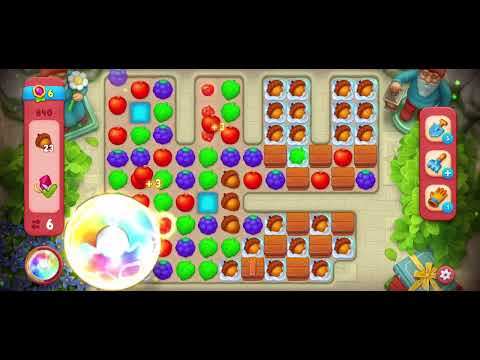 Gardenscapes game on iPhone (Level 840)