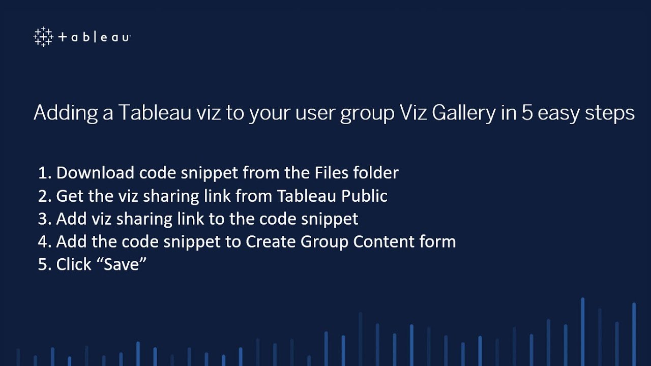 Adding a Tableau viz to your user group Viz Gallery in 5 easy steps