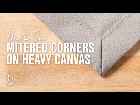 How to Sew Mitered Corners in Heavy Canvas
