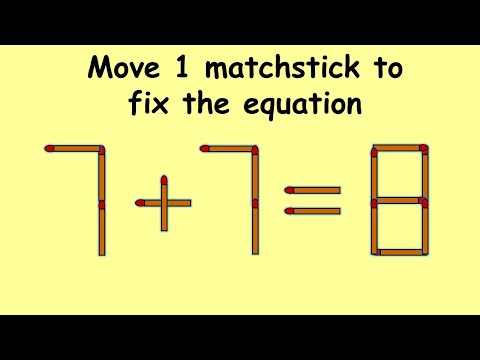 7+7=8 can you correct this equation| Match stick puzzle #152 | Puzzles with Answer