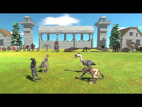 2 VS 2 INFERNALS WITH MUTANT VS FANTASY WITH ANCIENT MAMMALS - Animal Revolt Battle Simulator