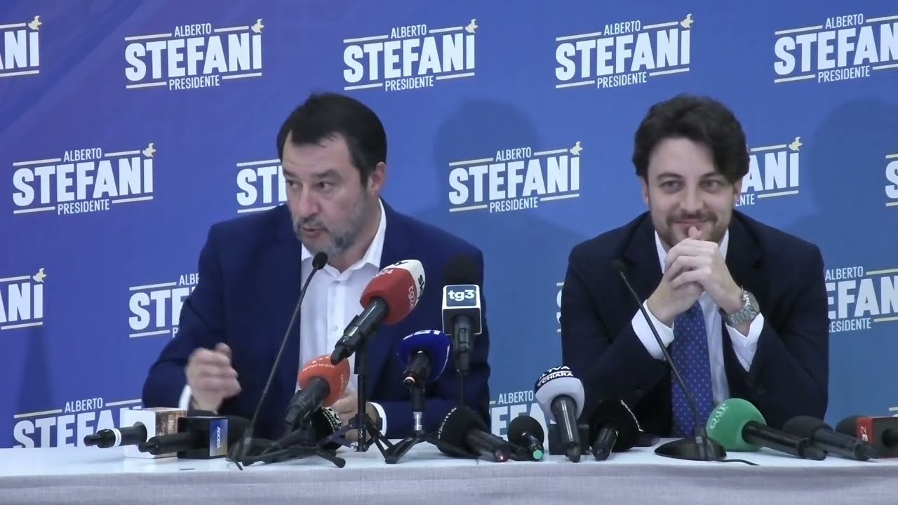 VENETO, PARLA SALVINI - CONFERENZA STAMPA CON IL NUOVO PRESIDENTE DEL VENETO ALBERTO STEFANI