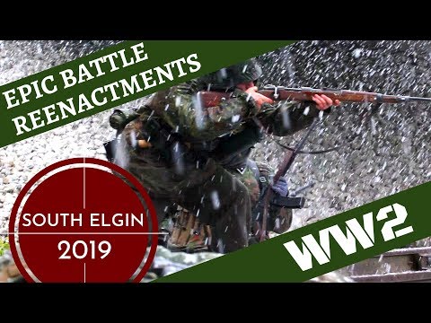 Epic WW2 Reenactment [Snow Battle for the Bridge] -- South Elgin 2019
