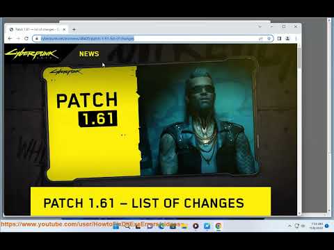 Cyberpunk 2077 Update 1.61 Patch Notes For November 8, 2022.