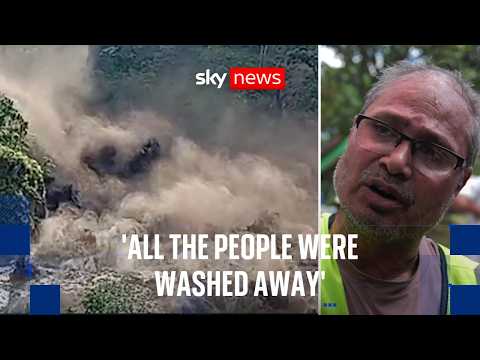 Nepal floods: Power plant worker describes 300m wall of water cascading down valley