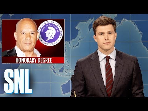 Weekend Update on Vin Diesel Receiving Honorary Degree - SNL