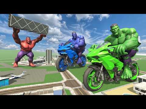 Franklin Found Gaint Green Hulk & Blue Hulk Bike - INDIAN BIKES DRIVING 3D
