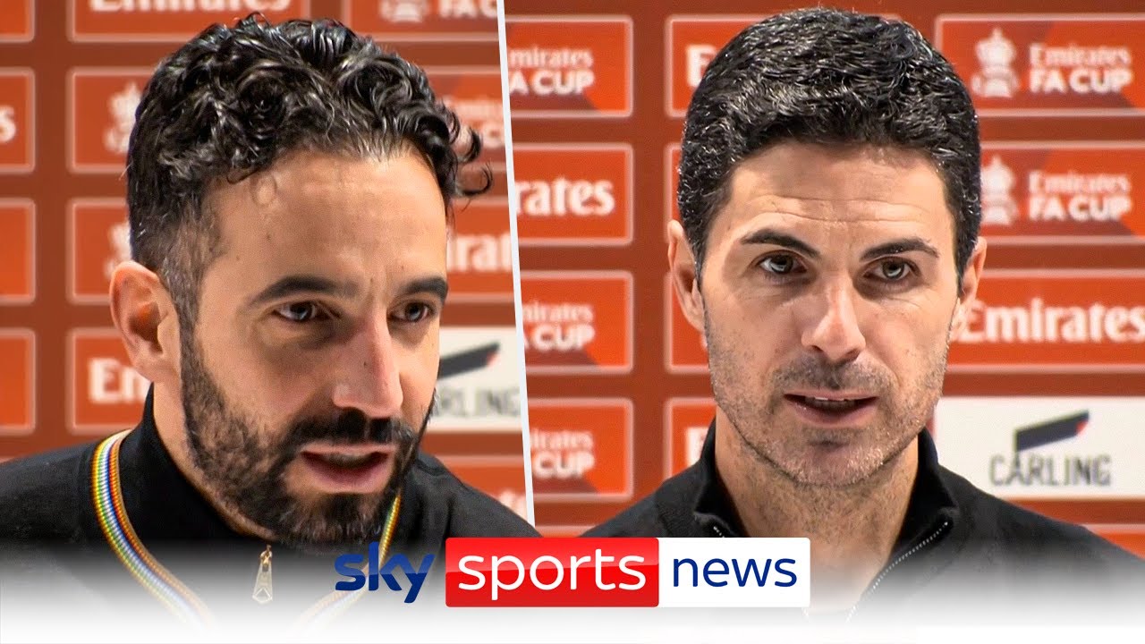 Ruben Amorim and Mikel Arteta react to Manchester United's FA Cup win over Arsenal