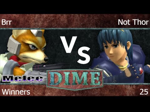 DIME 25 - Brr (Fox) vs Not Thor (Marth) Winners - Melee