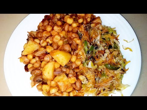 Githeri with Steamed Cabbage Recipe | Simple Healthy Kenyan Meal #kenyanrecipes #kenyanfood #githeri