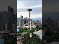 Dream 😴 to real life 😳 #skyline #seattle #spaceneedle #sunrise #mlb #mlballstar #mlballstargame