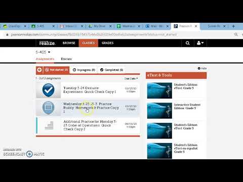 Directions For Pearson Realize
