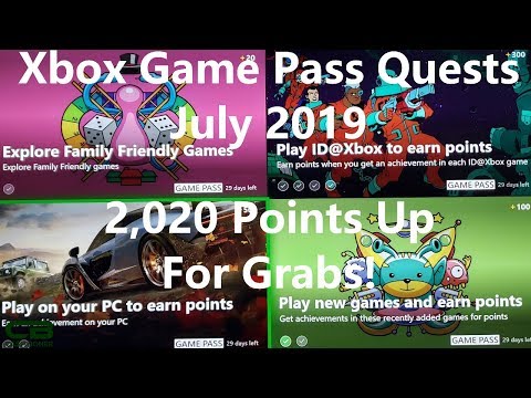 Xbox Game Pass Quests for July 2019 - 2,020 Microsoft Rewards up for Grabs! PC Too!