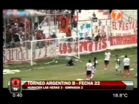 Huracán Las Heras (Mza) 3 - Gimnasia y Esgrima (Mza) 2 - Argentino B 2013 - Fecha 22