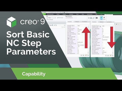 Sort Basic NC Step Parameters | Creo 9