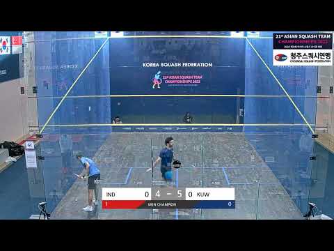 Asian Teams final 2022: Ind Vs. Kuw (Saurav Ghosal Vs. Ammar Altamimi) #squash