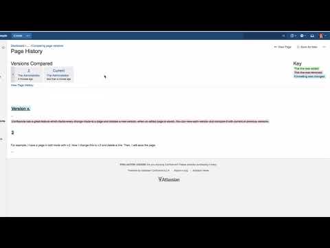 Comparing Page Versions - Learn Atlassian Confluence #33