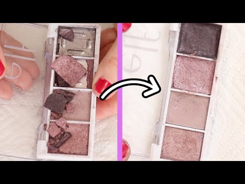 How to Fix Broken Eyeshadows // Easy Way to Repress Powder Makeup #Shorts