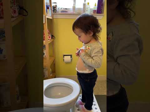 When Your Daughter Learns from Daddy How To Go Potty