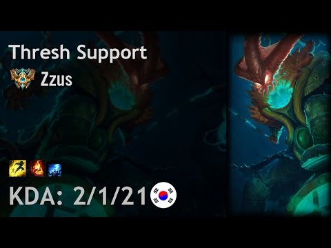 Thresh Support vs Bard - Zzus - KR Challenger Patch 6.19