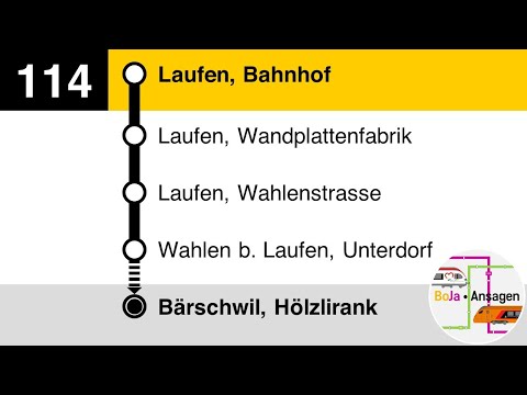 Postauto Ansagen | 114 Laufen - Bärschwil | BoJa Ansagen